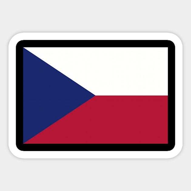 Czech Republic flag Sticker by Designzz